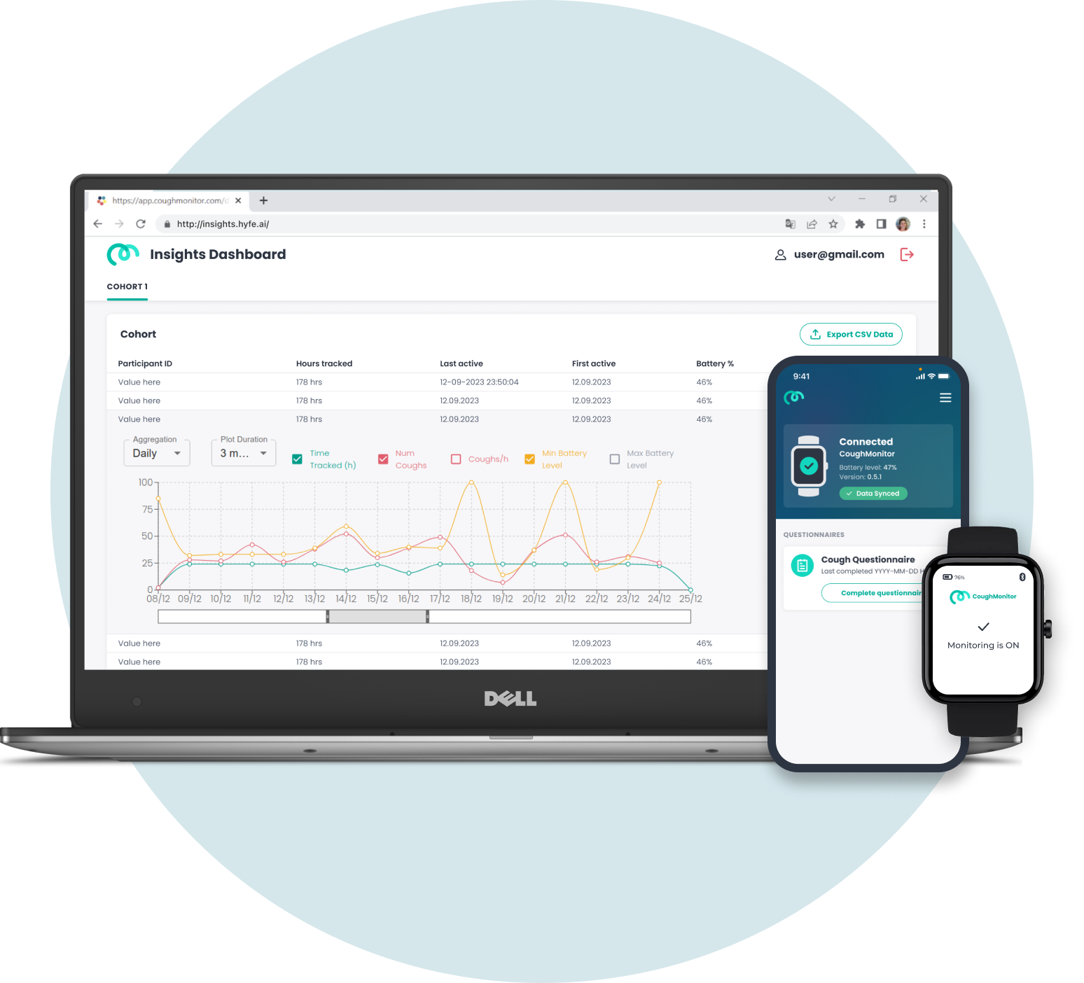 CoughDiary product preview